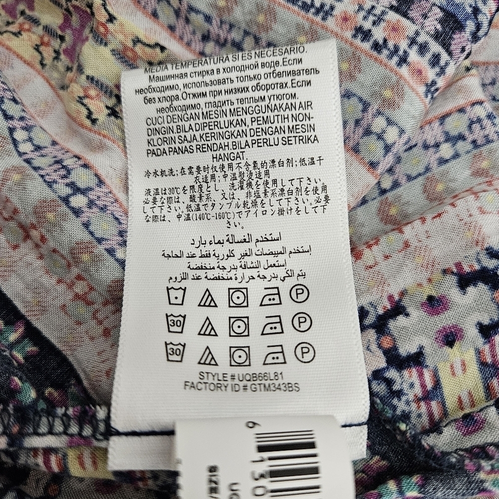 BCBGeneration Tiered Maxi Dress Floral Patchwork Sleeveless Keyhole Neck 6 - Picture 10 of 11